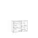 Kommode >ARANK< in Mauvella Eiche  / Schwarz - 117,8x84,9x41,7cm (BxHxT)