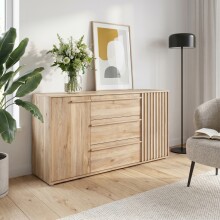 Kommode >ARANK< in Mauvella Eiche / Sand -...