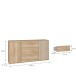 Kommode >ARANK< in Mauvella Eiche / Sand - 162,5x84,9x41,7cm (BxHxT)