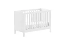 Babybett >Eva< in Weiß, Massivholz und MDF -...