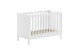 Babybett >Eva< in Weiß, Massivholz und MDF - 125x85,2x66,2cm (BxHxT)