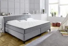 Boxspringbett >Marji< Familienbett in grau,...
