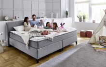 Boxspringbett >Marji< Familienbett in grau,...