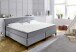 Boxspringbett >Marji< Familienbett in grau, Webstoff - 256x108x218cm (BxHxT)