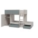 Etagenbett >EUREKA< 4in1 Aufba, Kaschmir / Eukalyptusgrün - 255x152x111 (BxHxT)