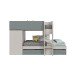 Etagenbett >EUREKA< 4in1 Aufba, Kaschmir / Eukalyptusgrün - 255x152x111 (BxHxT)