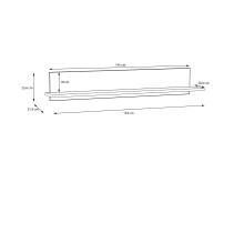 Wandboard >Alice Springs< in Salbei - 154x25,6x21,2cm (BxHxT)