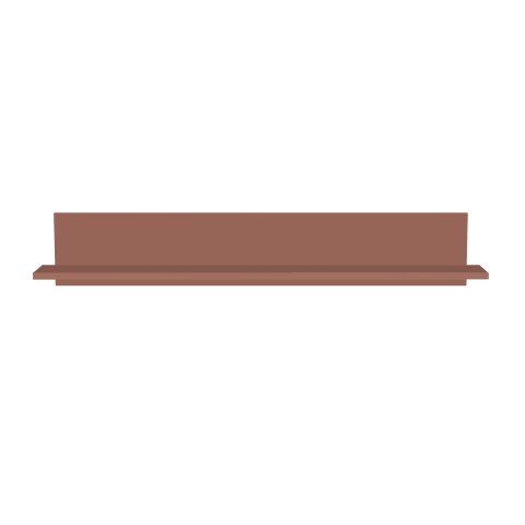 Wandboard >Alice Springs< in Terrakotta - 154x25,6x21,2cm (BxHxT)