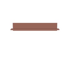 Wandboard >Alice Springs< in Terrakotta - 154x25,6x21,2cm (BxHxT)