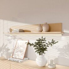 Wandboard >Alice Springs< in Buttergelb - 154x25,6x21,2cm (BxHxT)