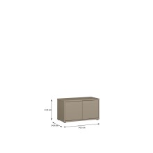 Schuhbank >Alice Springs< in Taupe - 74,5x41,5x34,9cm (BxHxT)