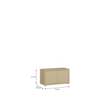 Schuhbank >Alice Springs< in Buttergelb - 74,5x41,5x34,9cm (BxHxT)