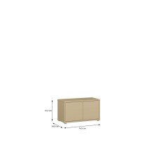 Schuhbank >Alice Springs< in Buttergelb - 74,5x41,5x34,9cm (BxHxT)