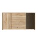 Sideboard >ARANK< in Mauvella Eiche / Schwarz - 162,5x84,9x41,7cm (BxHxT)