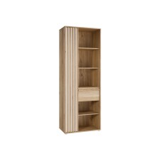 Stauraumregal >ARANK< in Mauvella Eiche / Sand - 73,1x200,1x41,7cm (BxHxT)