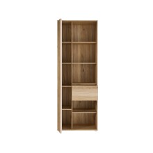 Stauraumregal >ARANK< in Mauvella Eiche / Sand - 73,1x200,1x41,7cm (BxHxT)