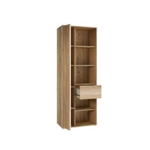 Stauraumregal >ARANK< in Mauvella Eiche / Sand - 73,1x200,1x41,7cm (BxHxT)