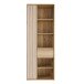Stauraumregal >ARANK< in Mauvella Eiche / Sand - 73,1x200,1x41,7cm (BxHxT)