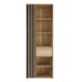 Stauraumregal >ARANK< in Mauvella Eiche / Schwarz - 73,1x200,1x41,7cm (BxHxT)