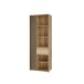 Stauraumregal >ARANK< in Mauvella Eiche / Schwarz - 73,1x200,1x41,7cm (BxHxT)