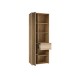 Stauraumregal >ARANK< in Mauvella Eiche / Schwarz - 73,1x200,1x41,7cm (BxHxT)
