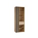 Stauraumregal >ARANK< in Mauvella Eiche / Schwarz - 73,1x200,1x41,7cm (BxHxT)
