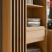 Stauraumregal >ARANK< in Mauvella Eiche / Schwarz - 73,1x200,1x41,7cm (BxHxT)