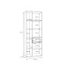 Stauraumregal >ARANK< in Mauvella Eiche / Schwarz - 73,1x200,1x41,7cm (BxHxT)