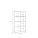 Stauraumvitrine >ARANK< in Mauvella Eiche / Schwarz - 93,1x161,7x41,7cm (BxHxT)