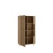 Stauraumvitrine >ARANK< in Mauvella Eiche / Schwarz - 93,1x161,7x41,7cm (BxHxT)