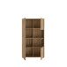 Stauraumvitrine >ARANK< in Mauvella Eiche / Schwarz - 93,1x161,7x41,7cm (BxHxT)