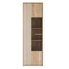 Vitrine >ARANK< in Mauvella Eiche/Sand -...