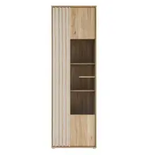 Vitrine >ARANK< in Mauvella Eiche/Sand -...