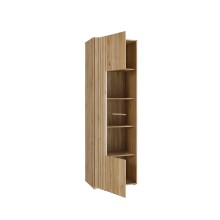 Vitrine >ARANK< in Mauvella Eiche/Sand - 63,4x200,1x41,7cm (BxHxT)