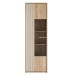Vitrine >ARANK< in Mauvella Eiche/Sand - 63,4x200,1x41,7cm (BxHxT)