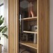 Vitrine >ARANK< in Mauvella Eiche/Sand - 63,4x200,1x41,7cm (BxHxT)