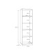 Vitrine >ARANK< in Mauvella Eiche / Schwarz - 63,4x200,1x41,7cm (BxHxT)