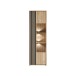Vitrine >ARANK< in Mauvella Eiche / Schwarz - 63,4x200,1x41,7cm (BxHxT)