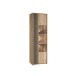 Vitrine >ARANK< in Mauvella Eiche / Schwarz - 63,4x200,1x41,7cm (BxHxT)