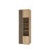 Vitrine >ARANK< in Mauvella Eiche / Schwarz - 63,4x200,1x41,7cm (BxHxT)