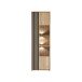 Vitrine >ARANK< in Mauvella Eiche / Schwarz - 63,4x200,1x41,7cm (BxHxT)