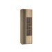 Vitrine >ARANK< in Mauvella Eiche / Schwarz - 63,4x200,1x41,7cm (BxHxT)