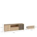 Lowboard >ARANK< in Mauvella Eiche / Schwarz - 162,5x49,7x41,7cm (BxHxT)