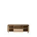 Lowboard >ARANK< in Mauvella Eiche / Schwarz - 162,5x49,7x41,7cm (BxHxT)