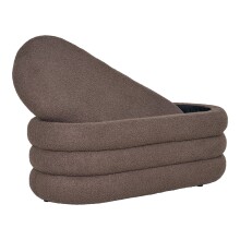 Stauraumbank >Dartford< in braun, Bouclé-Stoff - 103x44x45cm (BxHxT)