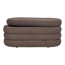 Stauraumbank >Dartford< in braun, Bouclé-Stoff - 103x44x45cm (BxHxT)