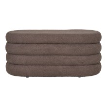 Stauraumbank >Dartford< in braun, Bouclé-Stoff - 103x44x45cm (BxHxT)