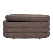 Stauraumbank >Dartford< in braun, Bouclé-Stoff - 103x44x45cm (BxHxT)