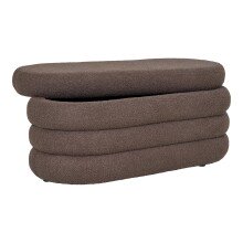 Stauraumbank >Dartford< in braun, Bouclé-Stoff - 103x44x45cm (BxHxT)