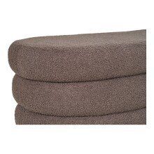Stauraumbank >Dartford< in braun, Bouclé-Stoff - 103x44x45cm (BxHxT)